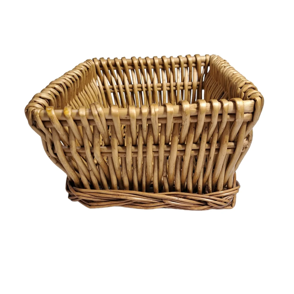 Wooven Rectangular Basket Brown Storage, Decorative, Fruit 9.5 ×‎ 8 ×6